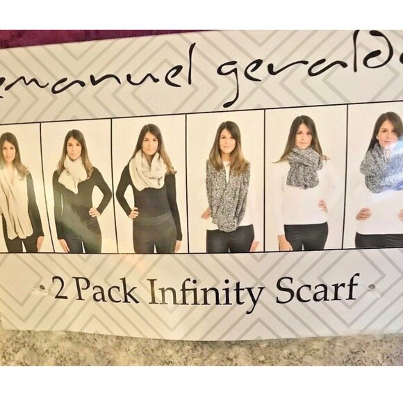 Emanuel Geraldo Women's Infinity Scarf, 2-Pack NWT - Picture 3 of 3